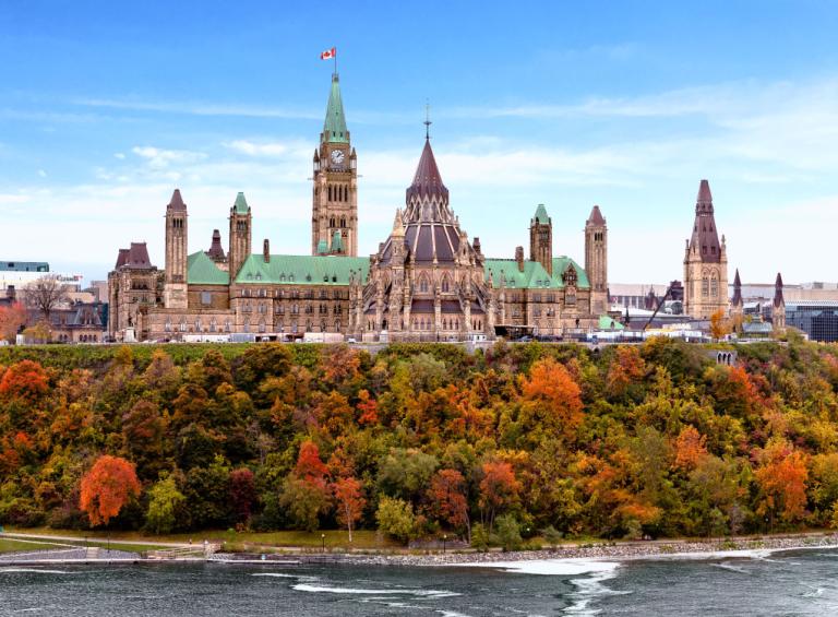Ottawa Parliament Hill in Fall 