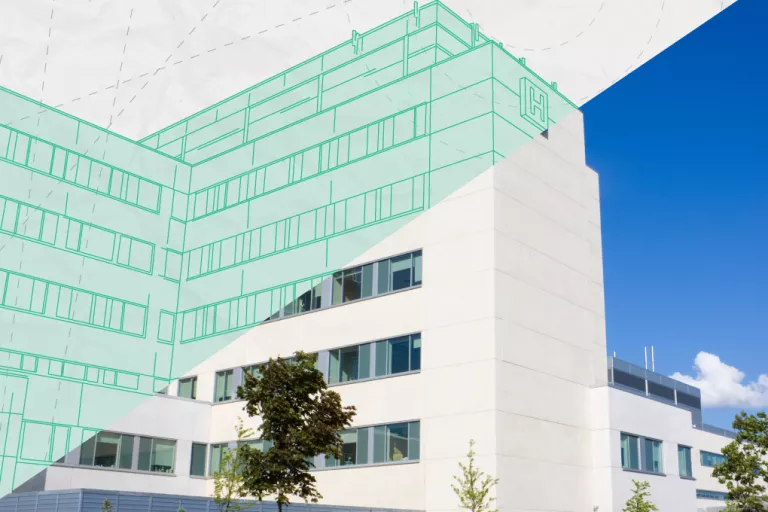 Blue print of an hospital