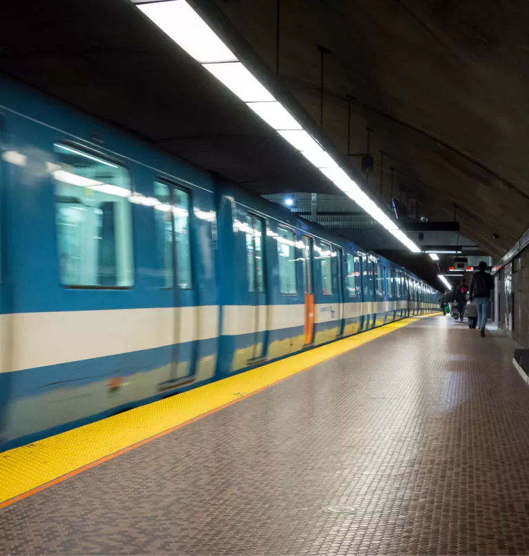 Interior of a metro station in Montreal