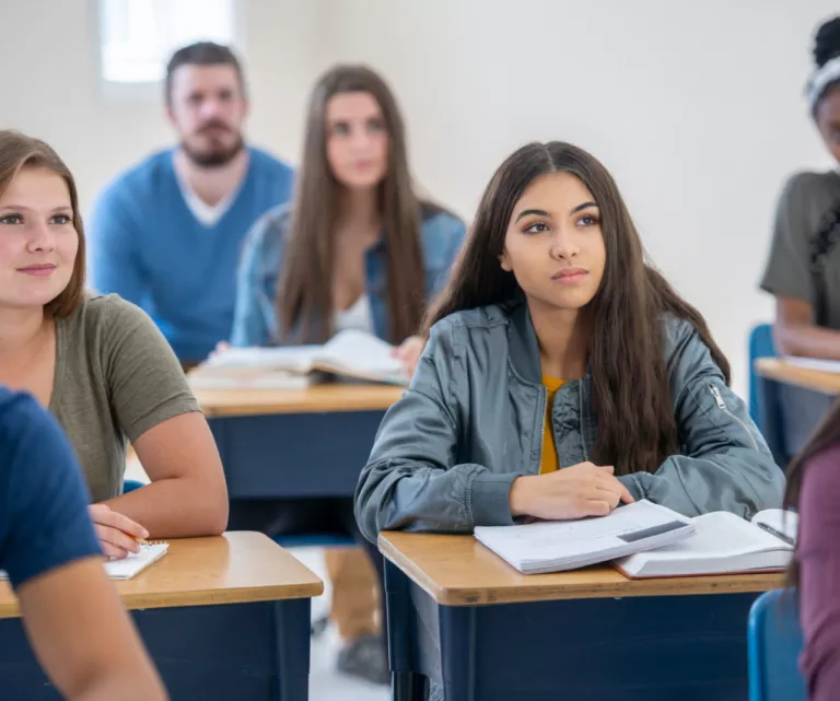 Students attending a lesson