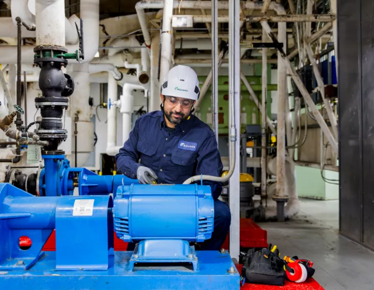 technician working on a system 