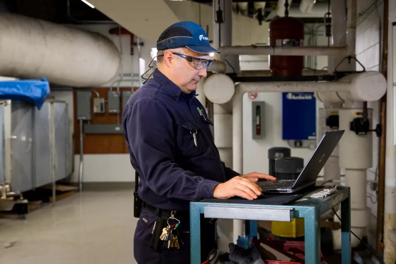 technician working on a system 