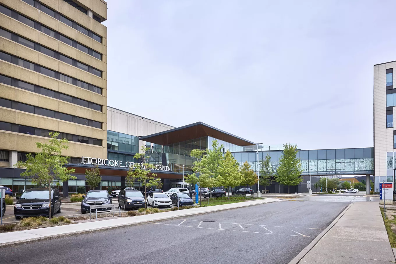 exterior shot of a hospital building