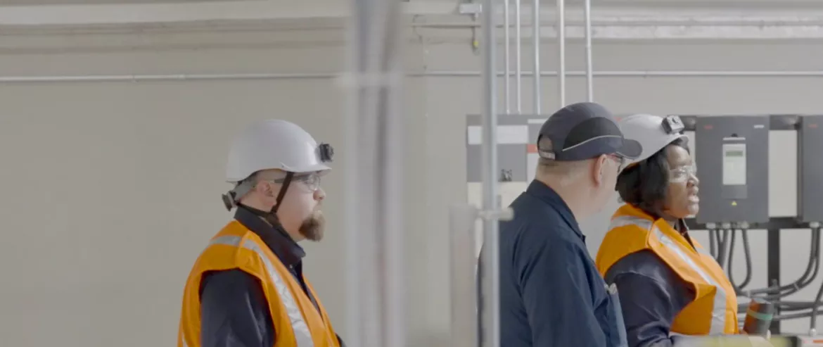 Group of technician in a facility