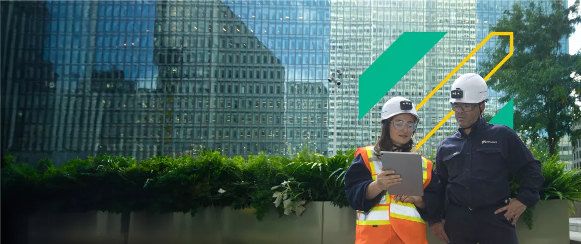 technicians analyzing a Building consumption