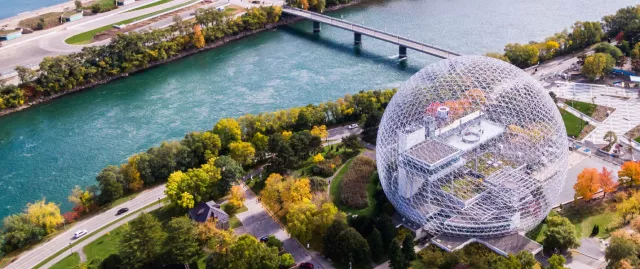 Panoramic view jean drapeau park montreal