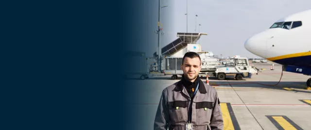 Technician at a airport