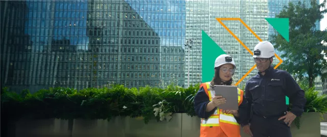 technicians analyzing a Building consumption