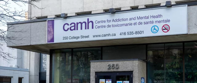 image of the outside building of CAMH in Toronto