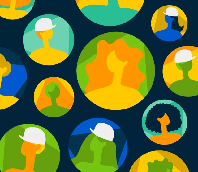 Cartoon image of employees