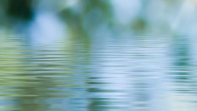Large amount of water with green highlights
